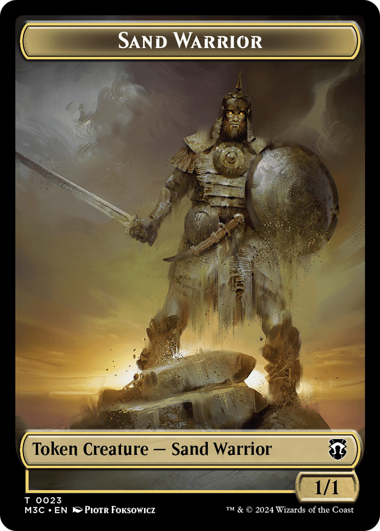 Marit Lage (Ripple Foil) // Sand Warrior Double-Sided Token [Modern Horizons 3 Commander Tokens] | Cracking-Singles