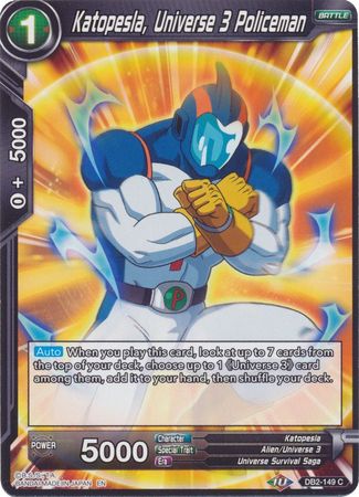 Katopesla, Universe 3 Policeman (Reprint) (DB2-149) [Battle Evolution Booster] | Cracking-Singles