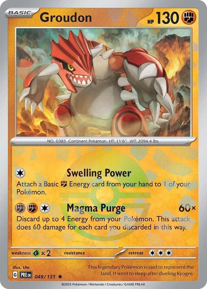 Groudon (049/131) (Poke Ball Pattern) [Scarlet & Violet: Prismatic Evolutions] | Cracking-Singles