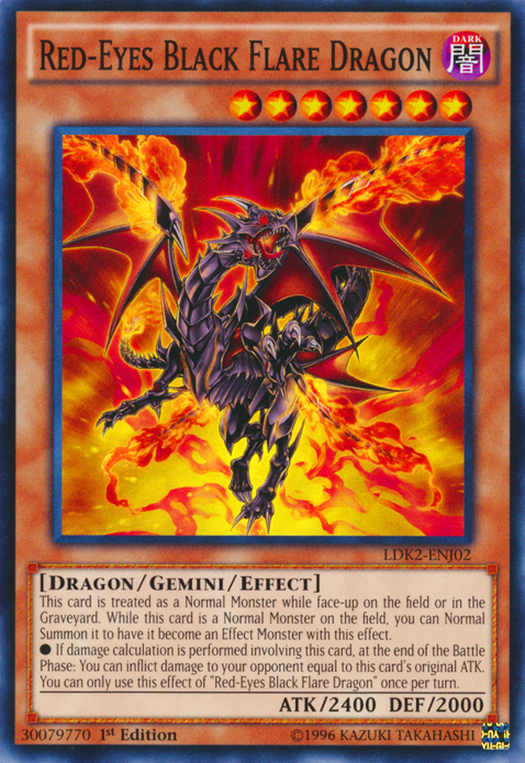 Red-Eyes Black Flare Dragon [LDK2-ENJ02] Common | Cracking-Singles