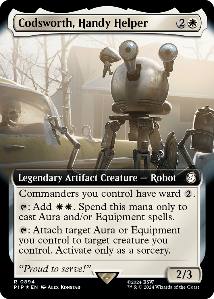 Codsworth, Handy Helper (Extended Art) (Surge Foil) [Fallout] | Cracking-Singles