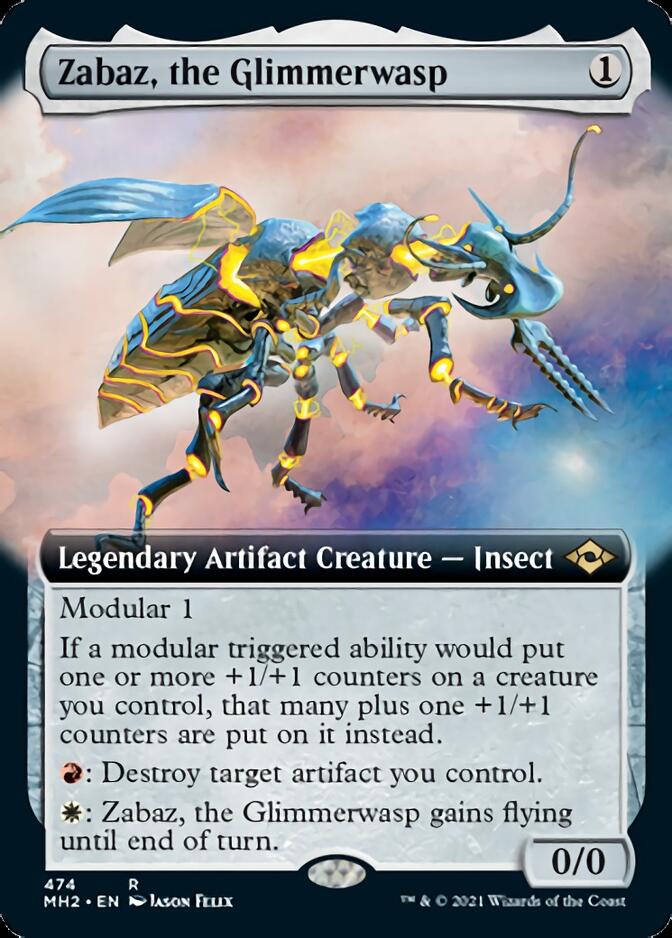 Zabaz, the Glimmerwasp (Extended Art) [Modern Horizons 2] | Cracking-Singles