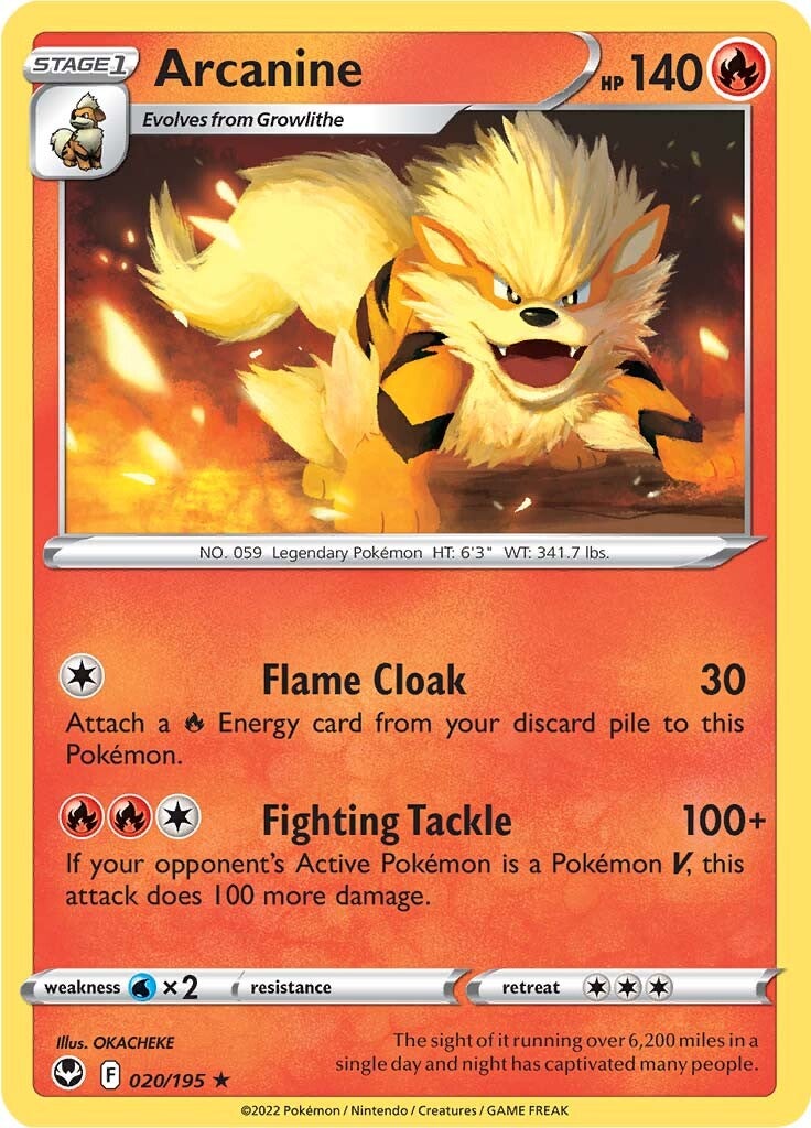 Arcanine (020/195) [Sword & Shield: Silver Tempest] | Cracking-Singles