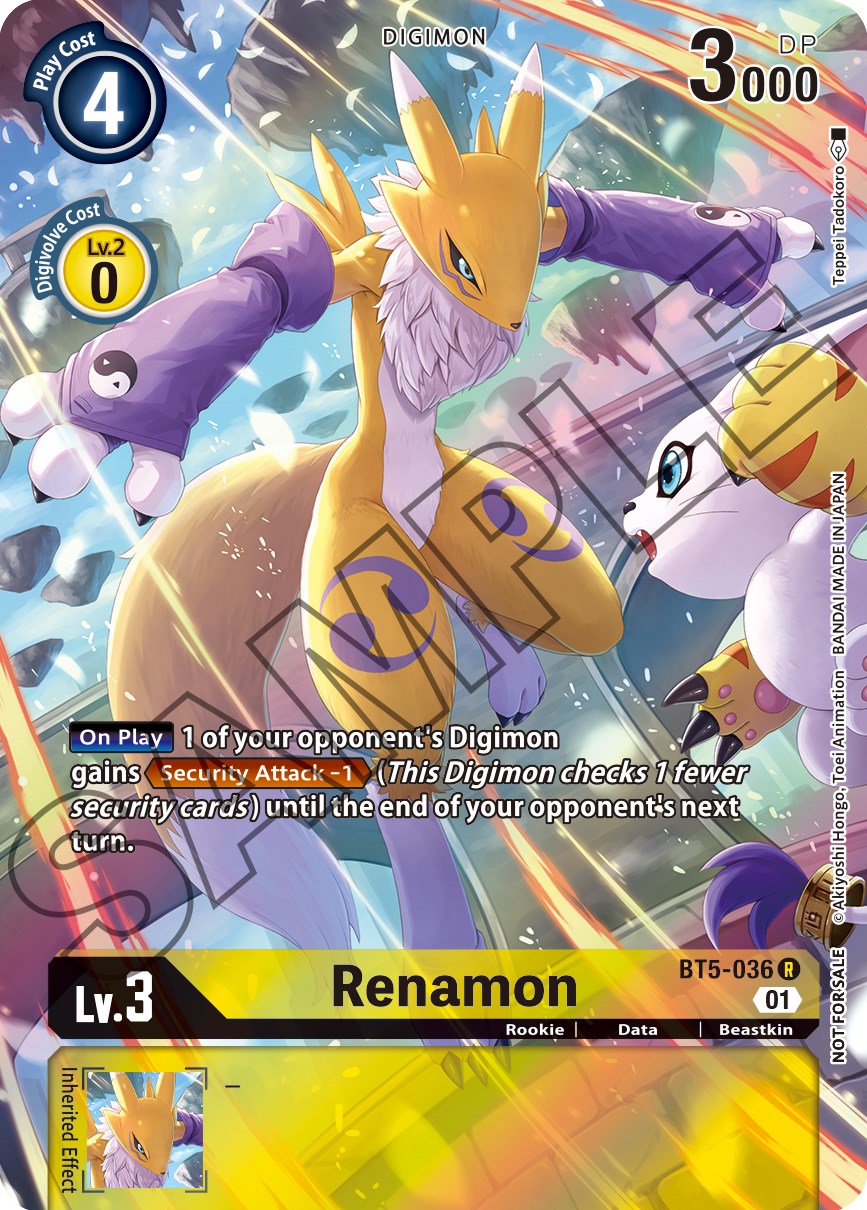 Renamon [BT5-036] (Tamer's Card Set 1) [Battle of Omni Promos] | Cracking-Singles