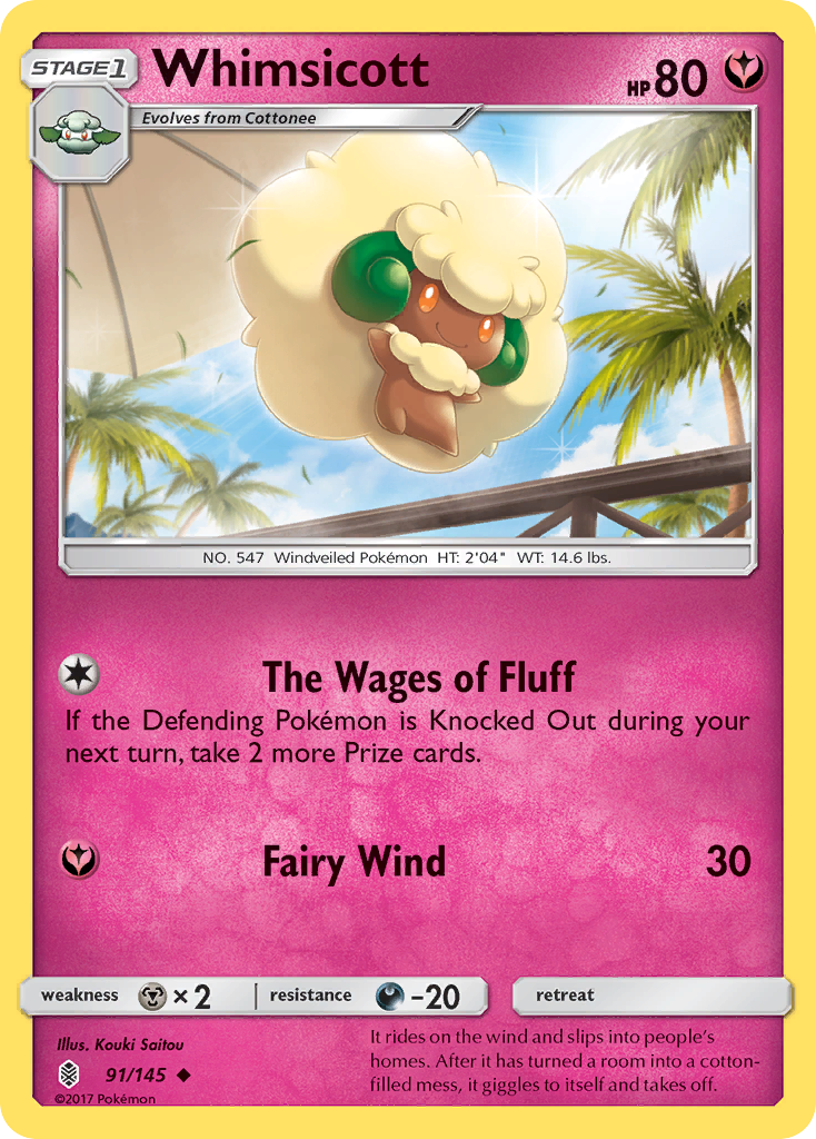 Whimsicott (91/145) [Sun & Moon: Guardians Rising] | Cracking-Singles