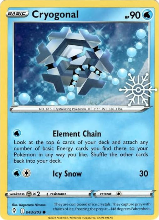 Cryogonal (043/203) (Holiday Calendar) [Sword & Shield: Evolving Skies] | Cracking-Singles