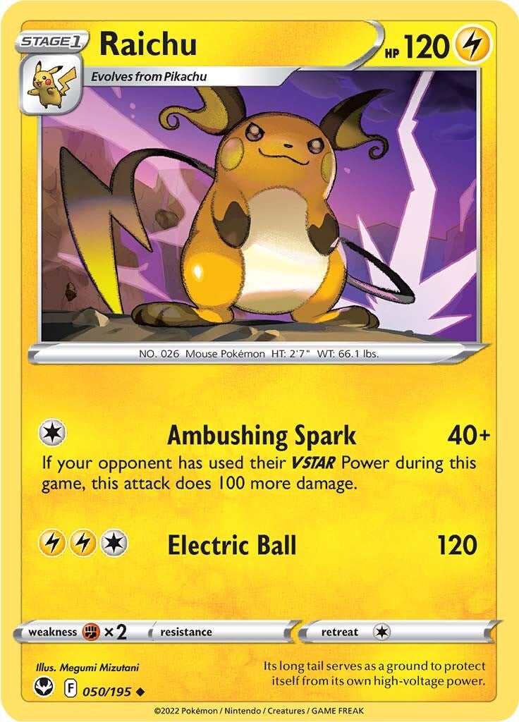 Raichu (050/195) [Sword & Shield: Silver Tempest] | Cracking-Singles