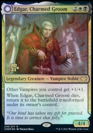 Edgar, Charmed Groom // Edgar Markov's Coffin [Innistrad: Crimson Vow Prerelease Promos] | Cracking-Singles