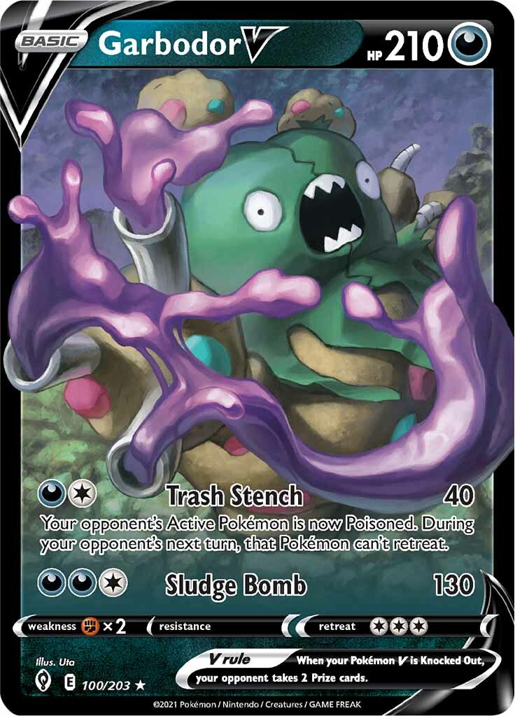 Garbodor V (100/203) [Sword & Shield: Evolving Skies] | Cracking-Singles