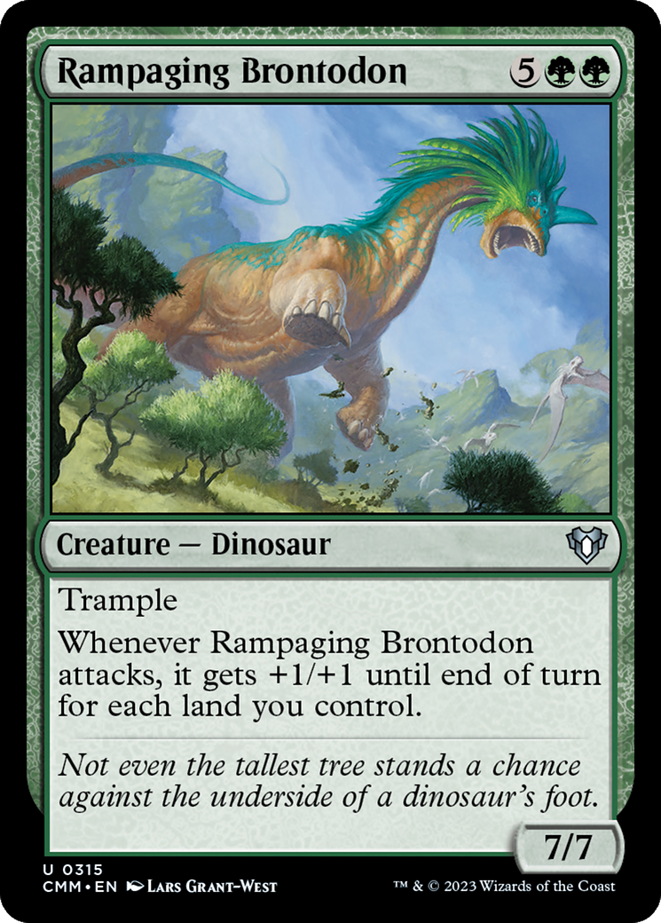 Rampaging Brontodon [Commander Masters] | Cracking-Singles