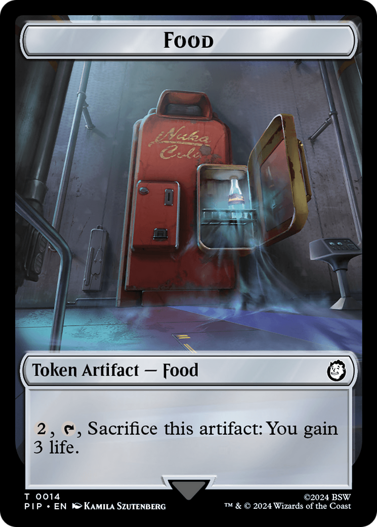 Food (0014) // Soldier (0004) Double-Sided Token [Fallout Tokens] | Cracking-Singles