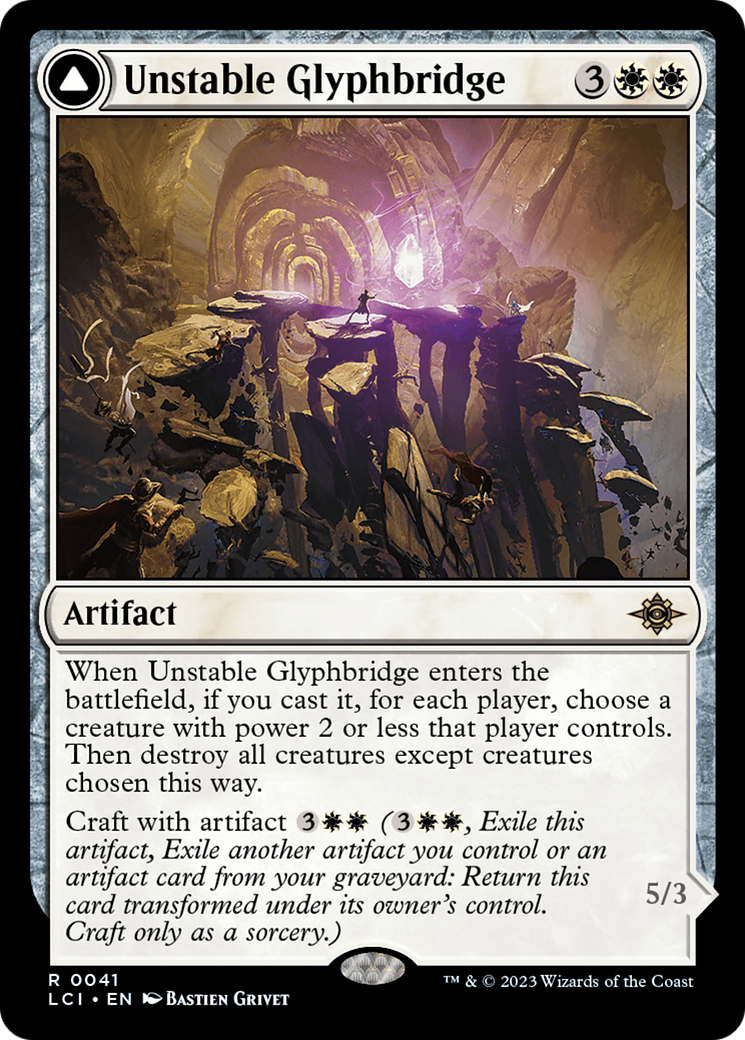 Unstable Glyphbridge // Sandswirl Wanderglyph [The Lost Caverns of Ixalan] | Cracking-Singles