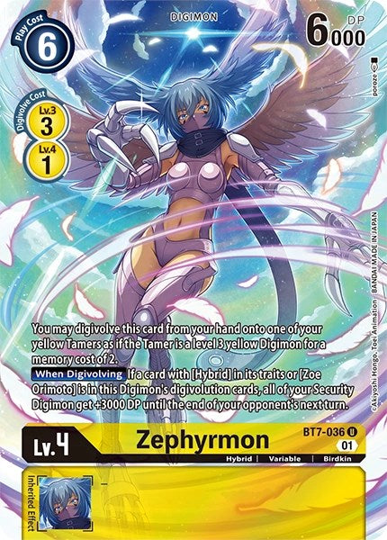 Zephyrmon [BT7-036] (Alternate Art) [Dimensional Phase] | Cracking-Singles