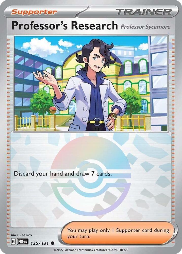 Professor's Research (125/131) [Professor Sycamore] (Poke Ball Pattern) [Scarlet & Violet: Prismatic Evolutions] | Cracking-Singles