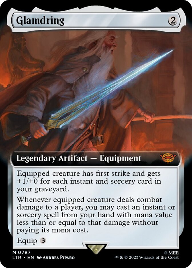 Glamdring (Extended Art) (Surge Foil) [The Lord of the Rings: Tales of Middle-Earth] | Cracking-Singles