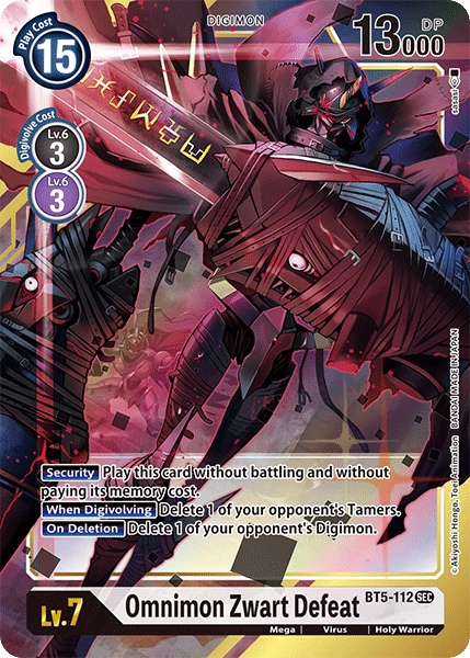 Omnimon Zwart Defeat [BT5-112] (Alternate Art) [Battle of Omni] | Cracking-Singles