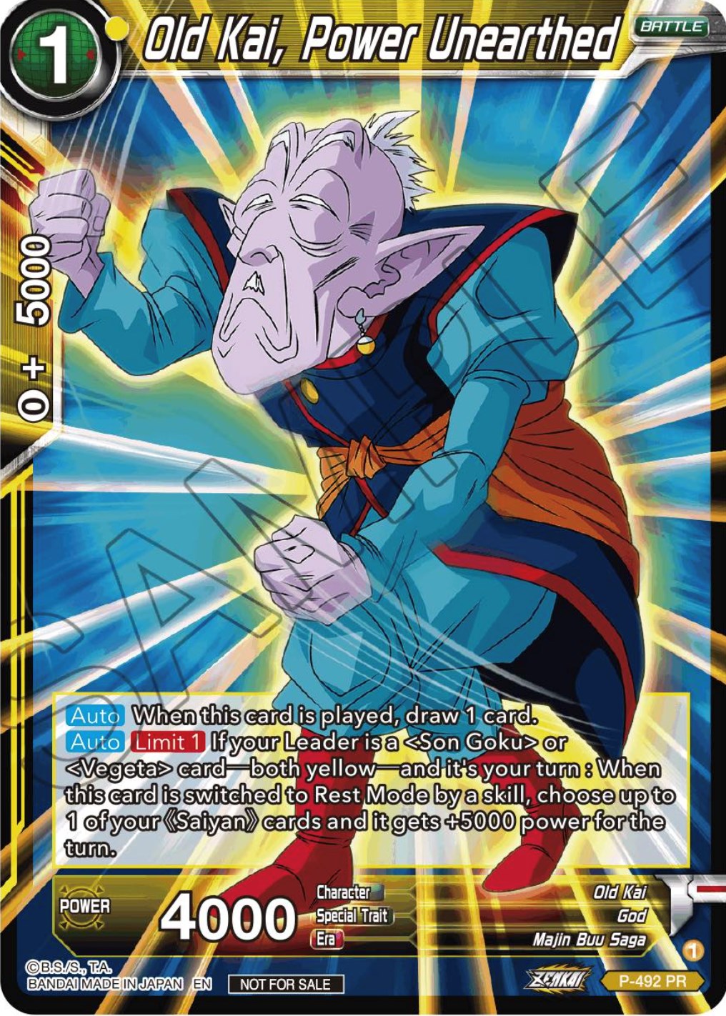 Old Kai, Power Unearthed (Zenkai Series Tournament Pack Vol.3) (P-492) [Tournament Promotion Cards] | Cracking-Singles