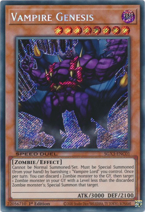 Vampire Genesis [SGX3-ENC01] Secret Rare | Cracking-Singles