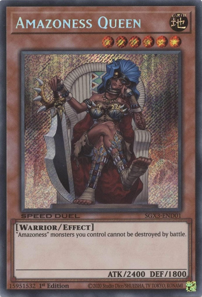 Amazoness Queen [SGX3-END01] Secret Rare | Cracking-Singles