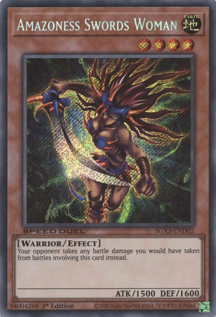 Amazoness Swords Woman [SGX3-END02] Secret Rare | Cracking-Singles