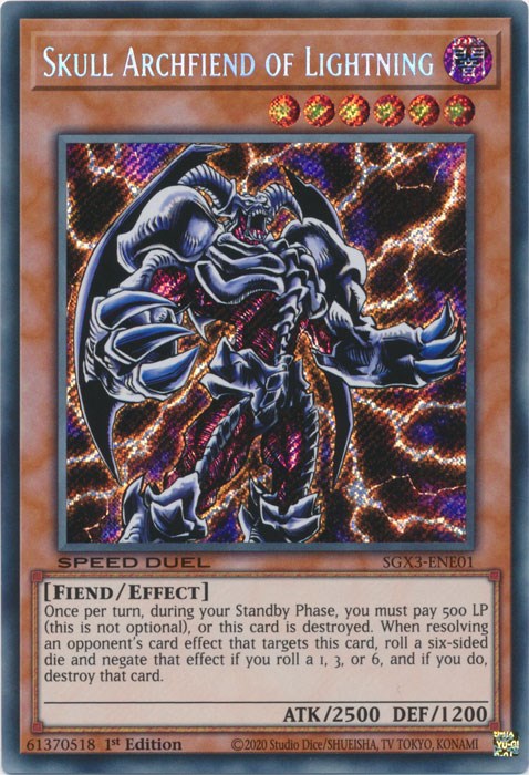 Skull Archfiend of Lightning [SGX3-ENE01] Secret Rare | Cracking-Singles