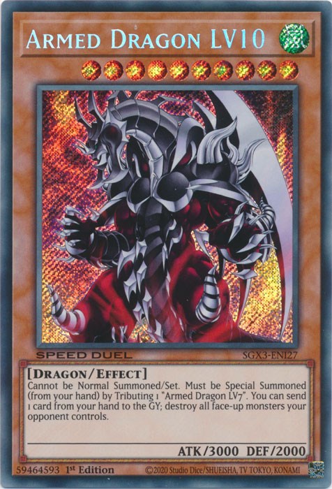 Armed Dragon LV10 [SGX3-ENI27] Secret Rare | Cracking-Singles