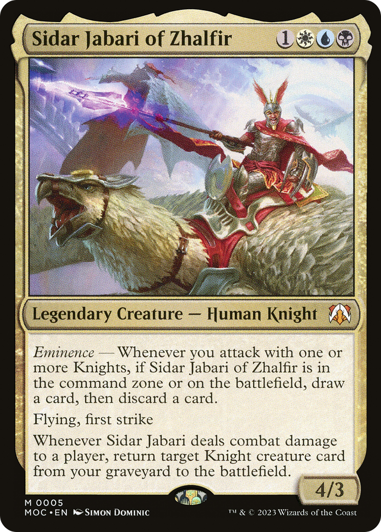 Sidar Jabari of Zhalfir [March of the Machine Commander] | Cracking-Singles