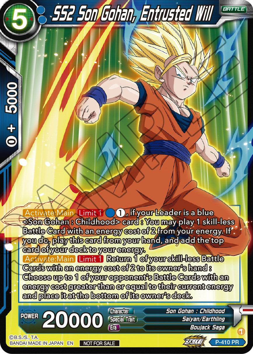 SS2 Son Gohan, Entrusted Will (P-410) [Promotion Cards] | Cracking-Singles