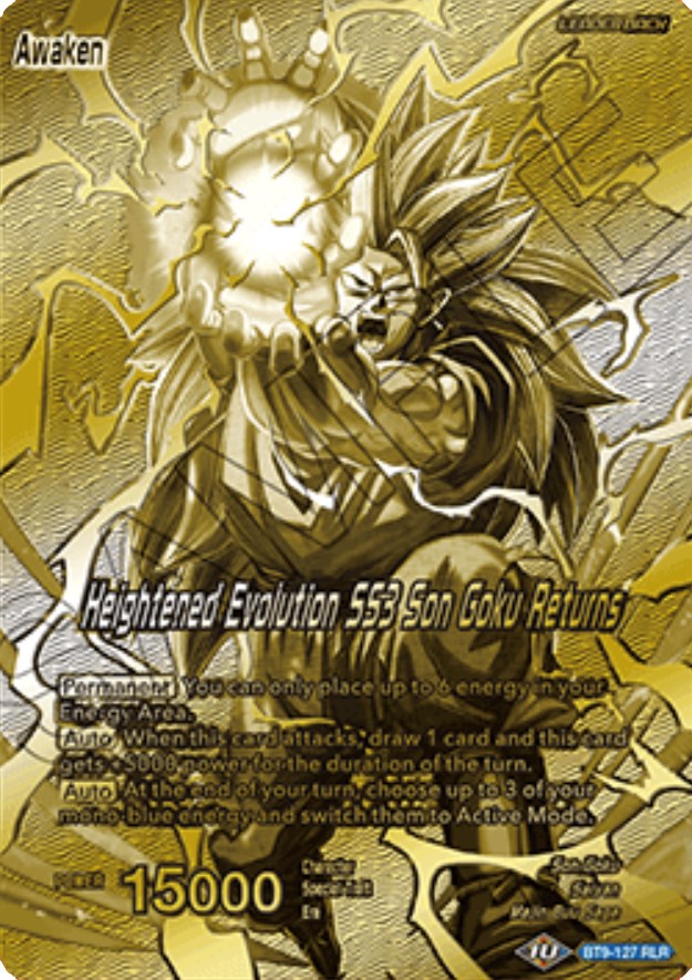 Son Goku // Heightened Evolution SS3 Son Goku Returns (Championship 2023 Golden Card Vol.1) (BT9-127) [Tournament Promotion Cards] | Cracking-Singles