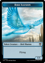 Dragon Elemental // Bird Illusion Double-Sided Token [Outlaws of Thunder Junction Commander Tokens] | Cracking-Singles