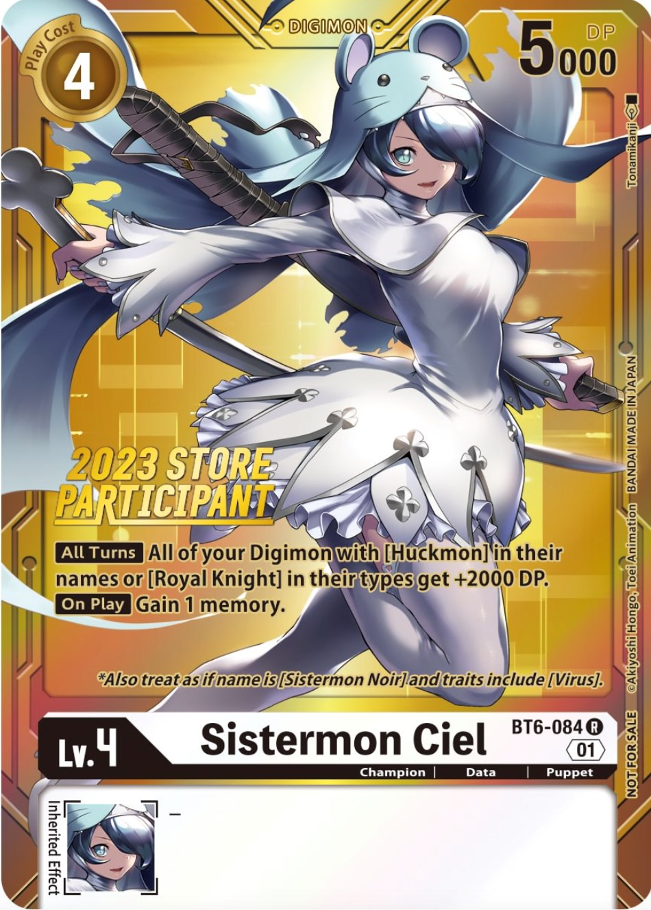 Sistermon Ciel [BT6-084] (2023 Store Participant) [Double Diamond Promos] | Cracking-Singles