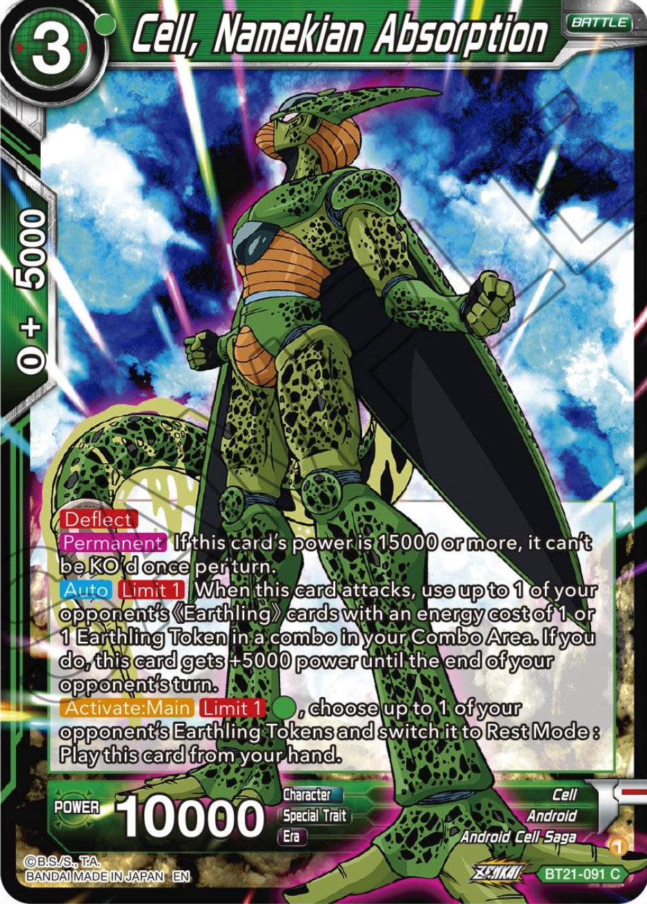 Cell, Namekian Absorption (BT21-091) [Wild Resurgence] | Cracking-Singles