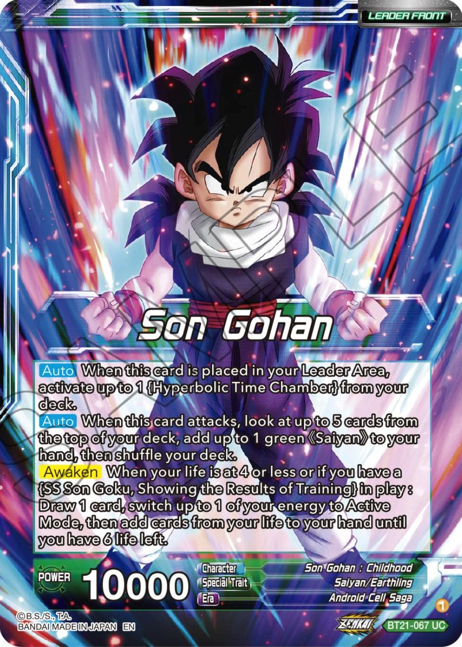 Son Gohan // SS Son Gohan, The Results of Fatherly Training (BT21-067) [Wild Resurgence] | Cracking-Singles