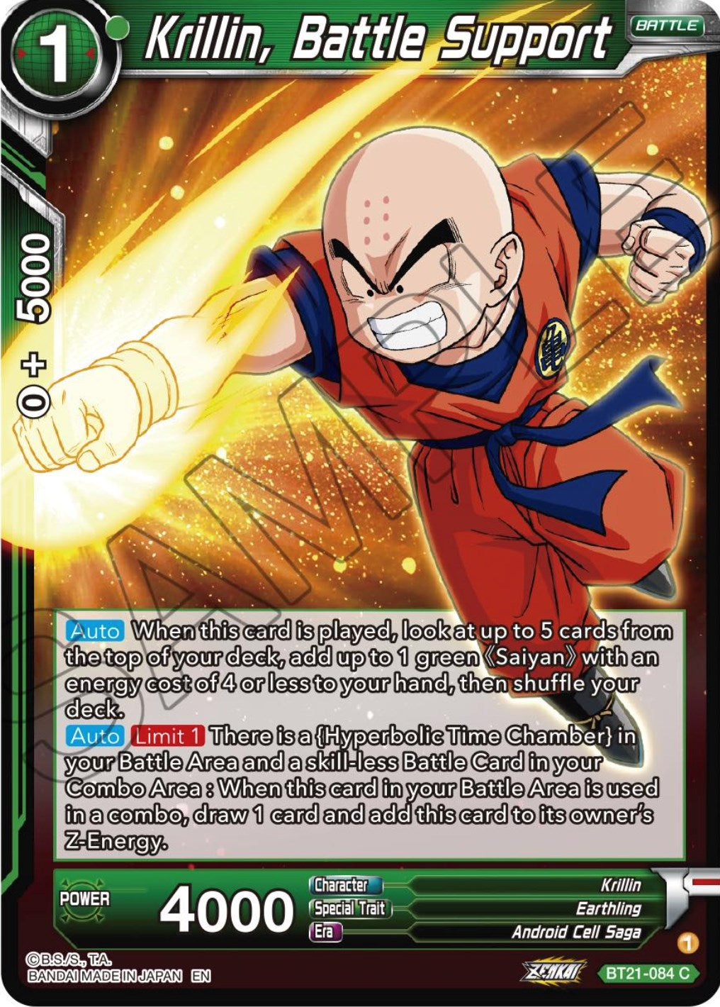 Krillin, Battle Support (BT21-084) [Wild Resurgence] | Cracking-Singles