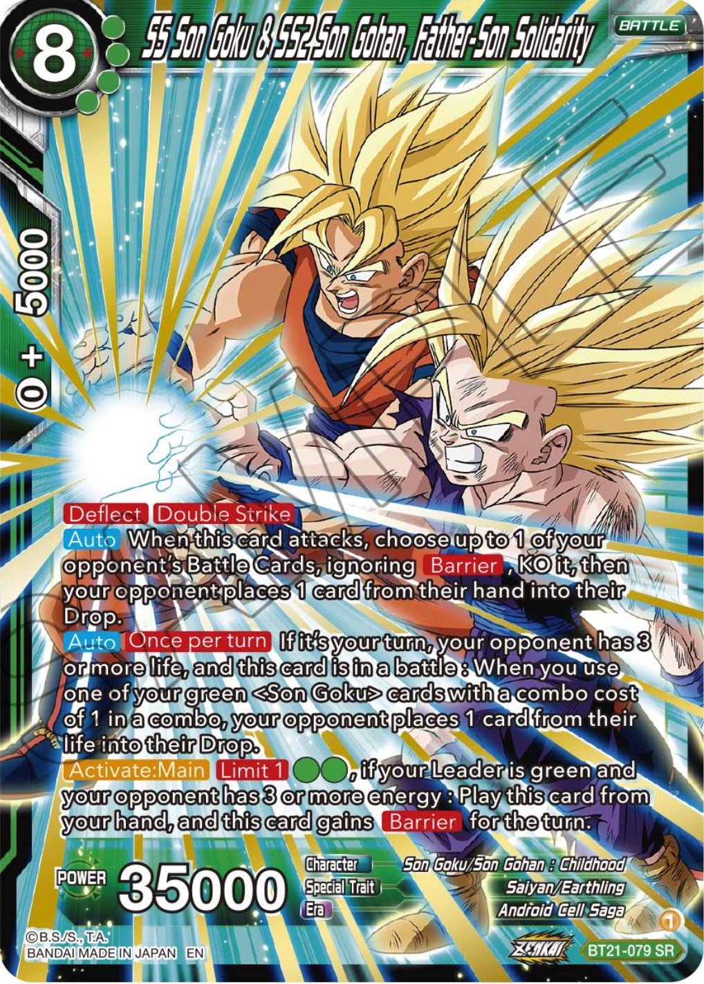 SS Son Goku & SS2 Son Gohan, Father-Son Solidarity (BT21-079) [Wild Resurgence] | Cracking-Singles