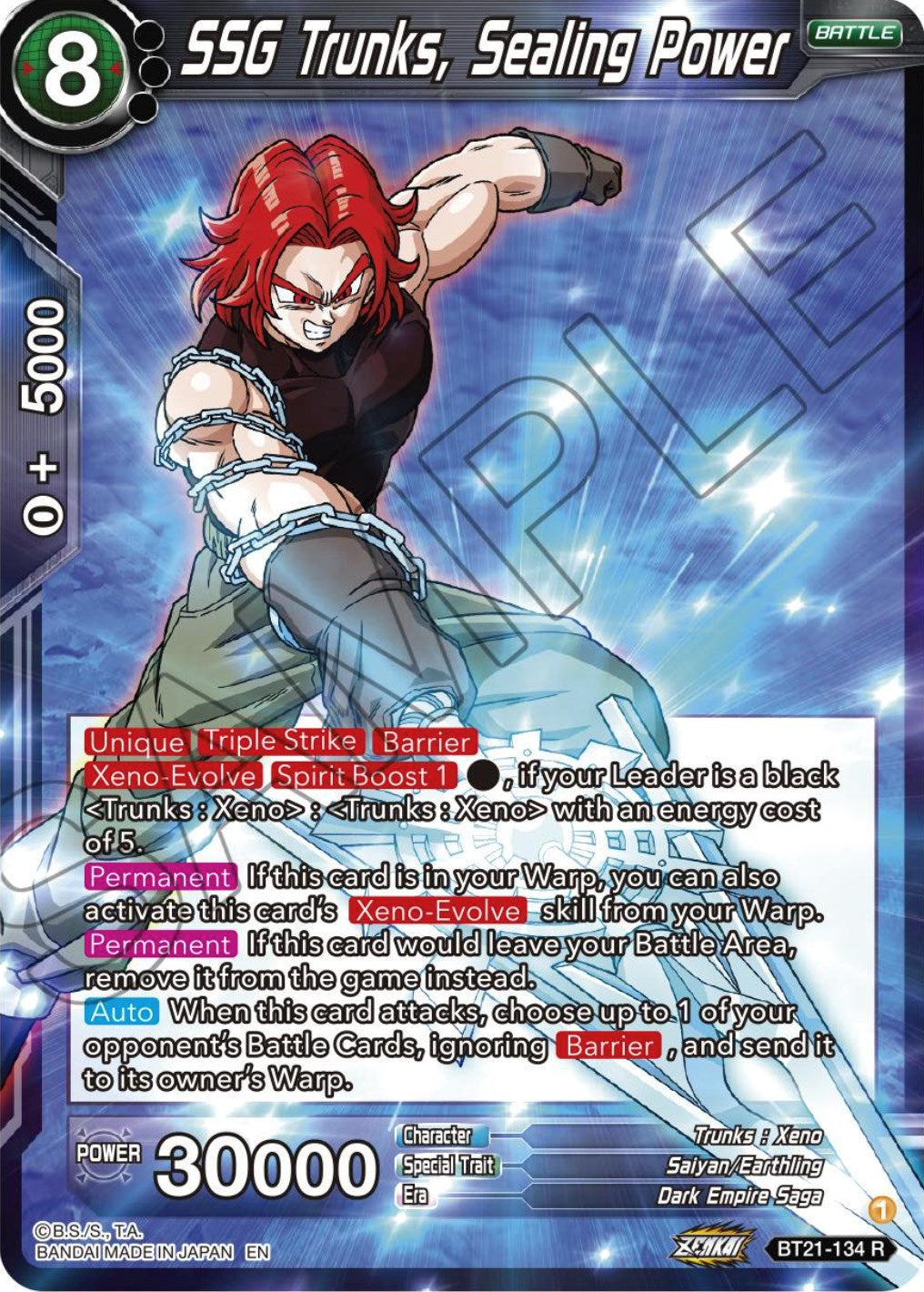 SSG Trunks, Sealing Power (BT21-134) [Wild Resurgence] | Cracking-Singles