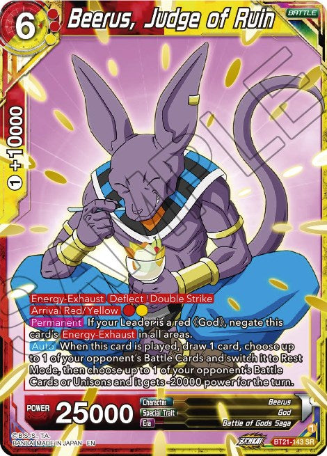 Beerus, Judge of Ruin (BT21-143) [Wild Resurgence] | Cracking-Singles