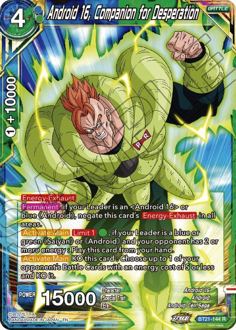 Android 16, Companion for Desperation (BT21-144) [Wild Resurgence] | Cracking-Singles