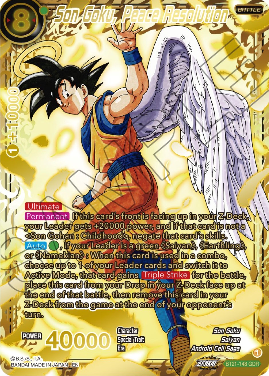 Son Goku, Peace Resolution (God Rare) (BT21-148) [Wild Resurgence] | Cracking-Singles