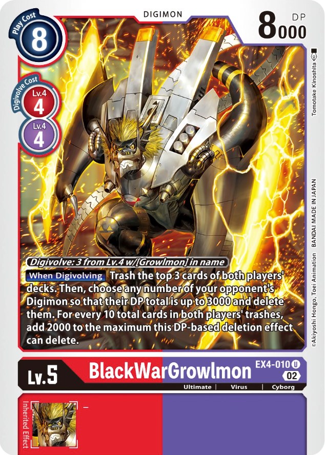 BlackWarGrowlmon [EX4-010] [Alternative Being Booster] | Cracking-Singles