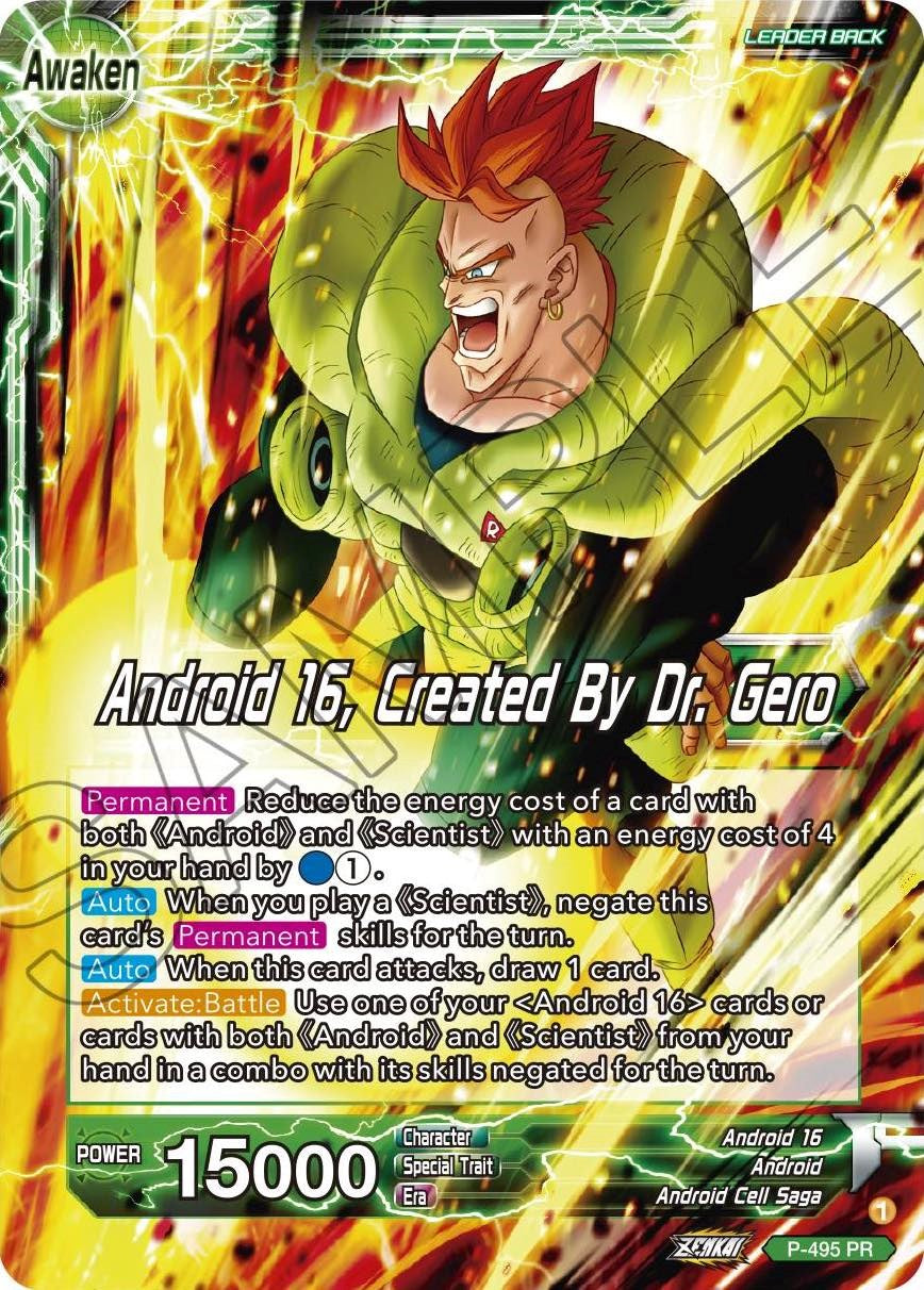 Android 16 // Android 16, Created By Dr. Gero (P-495) [Promotion Cards] | Cracking-Singles