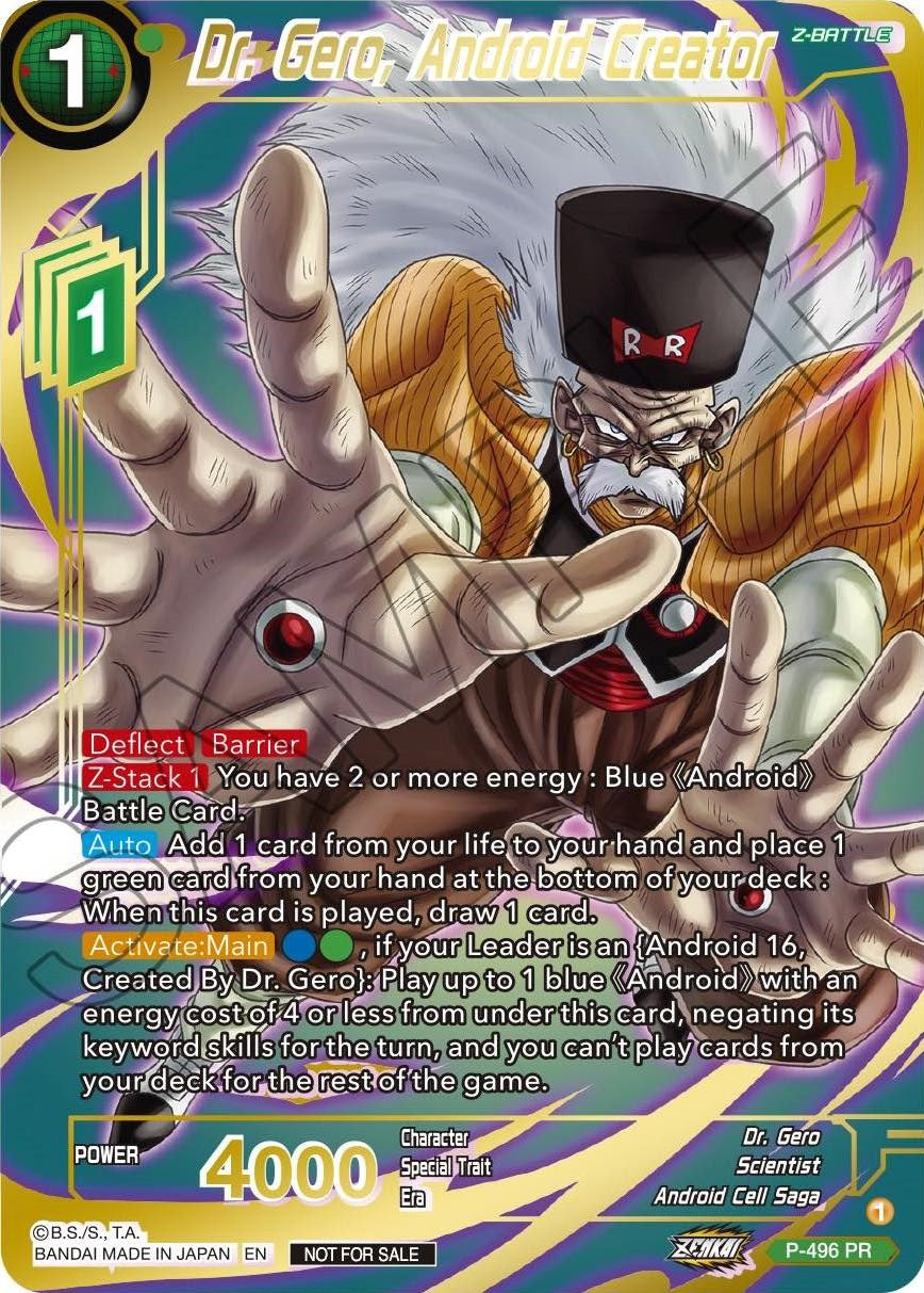 Dr. Gero, Android Creator (Gold Stamped) (P-496) [Promotion Cards] | Cracking-Singles