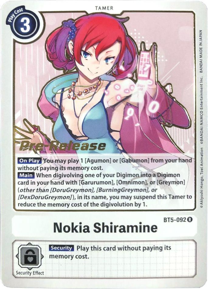 Nokia Shiramine [BT5-092] [Battle of Omni Pre-Release Promos] | Cracking-Singles