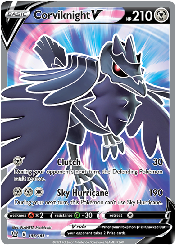 Corviknight V (156/163) [Sword & Shield: Battle Styles] | Cracking-Singles