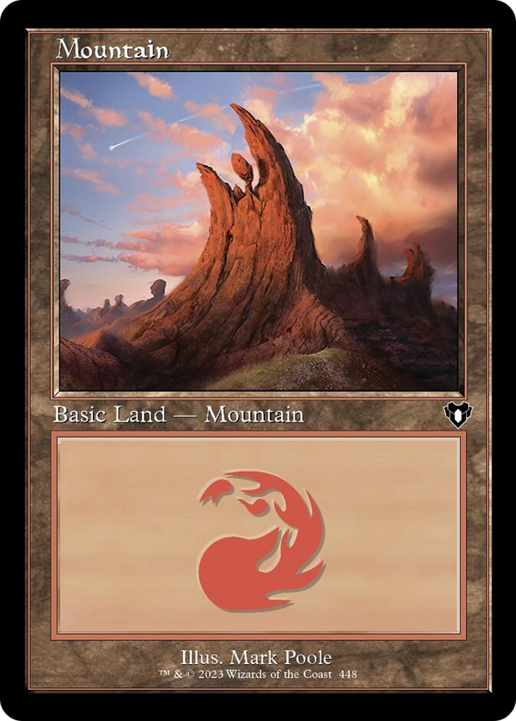 Mountain (448) (Retro) [Commander Masters] | Cracking-Singles