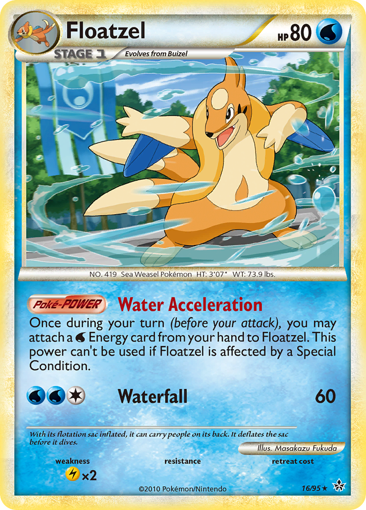 Floatzel (16/95) [HeartGold & SoulSilver: Unleashed] | Cracking-Singles