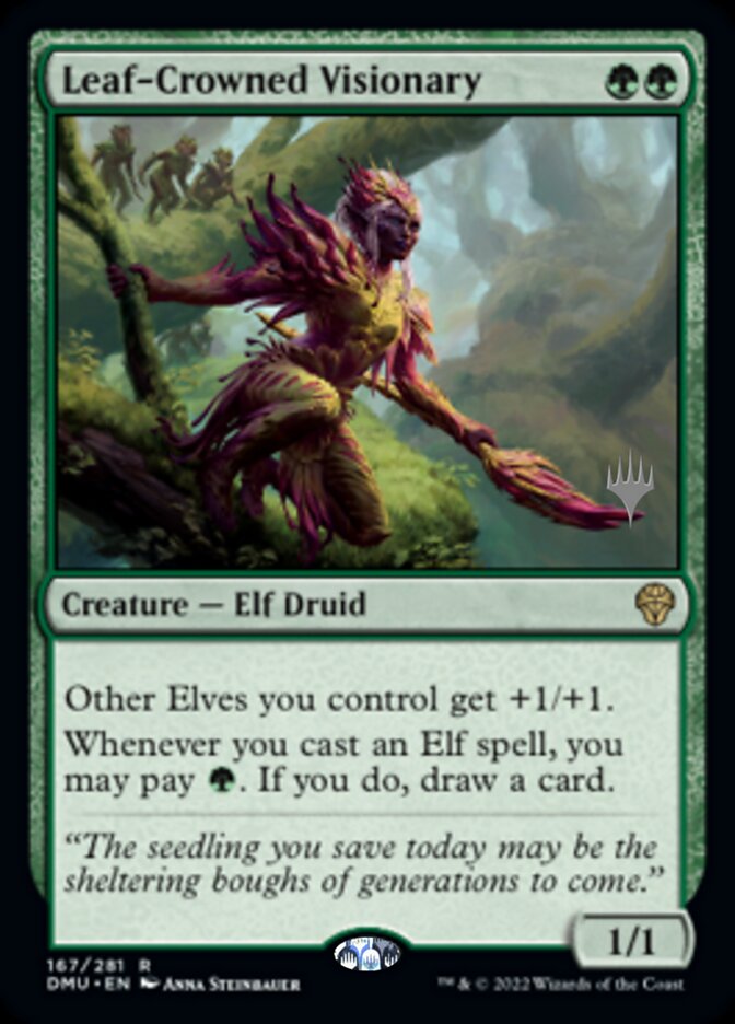 Leaf-Crowned Visionary (Promo Pack) [Dominaria United Promos] | Cracking-Singles