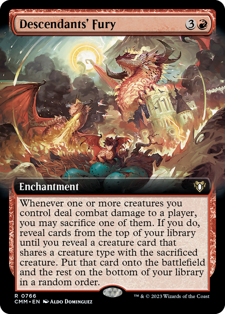 Descendants' Fury (Extended Art) [Commander Masters] | Cracking-Singles