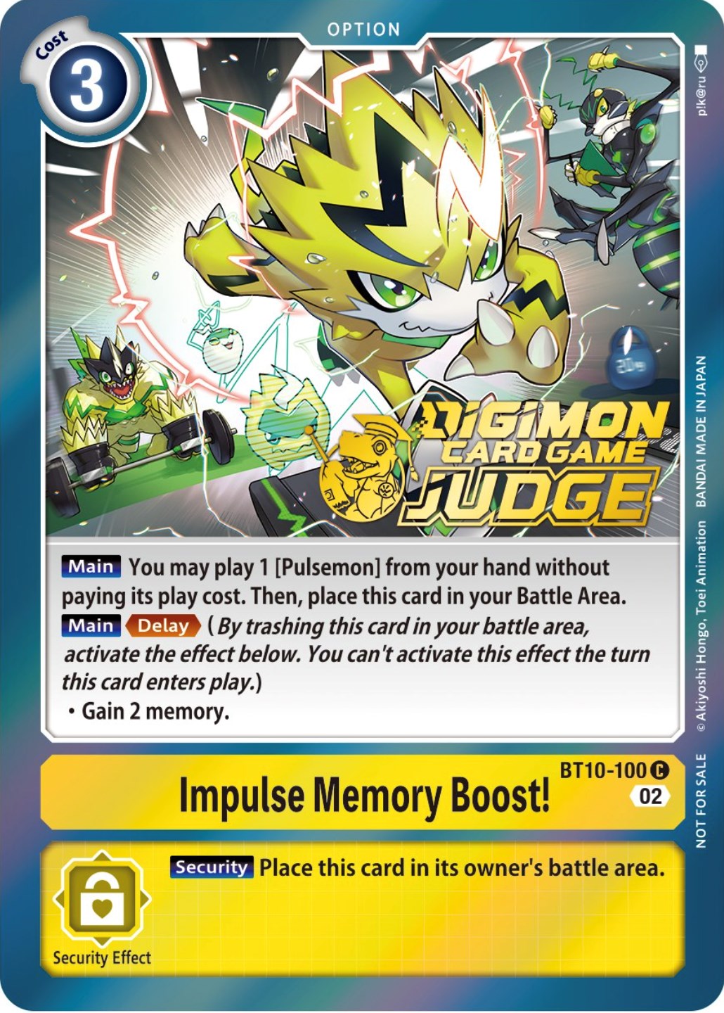 Impulse Memory Boost! [BT10-100] (Judge Pack 3) [Xros Encounter Promos] | Cracking-Singles