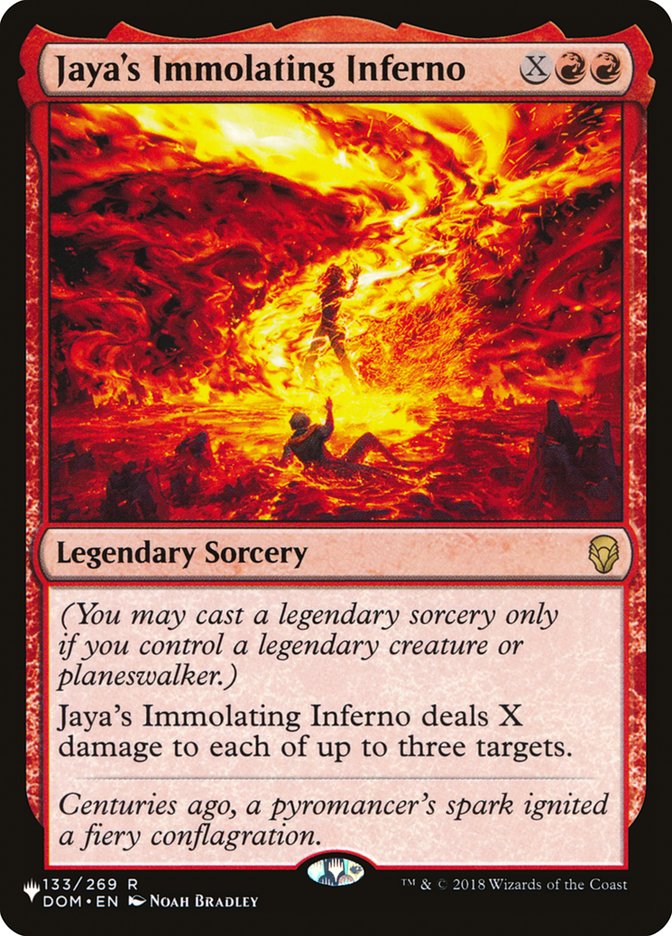 Jaya's Immolating Inferno [The List] | Cracking-Singles